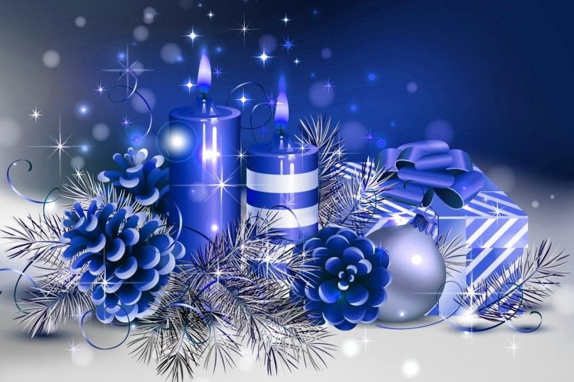 candles n Christmas | Christmas Blue Candle,HD Wallpapers,Images,Pictures
