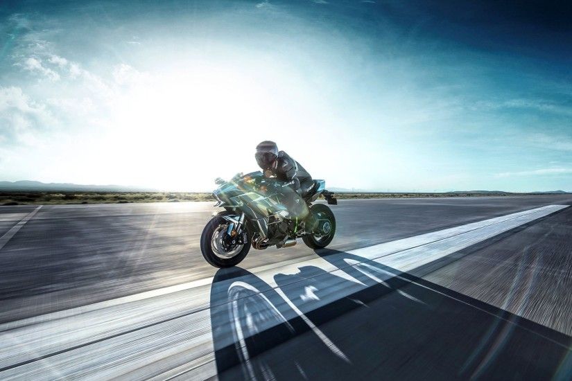 Kawasaki Ninja H2 Test Speed Moto HD Wallpaper