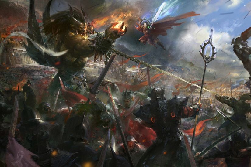 Epic fantasy battle wallpaper - photo#11
