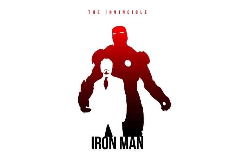 Fan Art Hero Iron Man Marvel Comics Minimalistic Posters Robert Downey Jr  Silhouettes Text The Avengers White Background