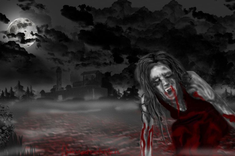 Dark - Vampire Horror Creepy Spooky Scary Wallpaper