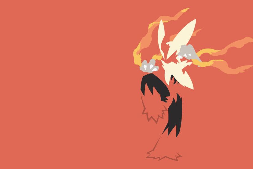 Pokemon Fire Type Starters as Minimalist Wallpapers