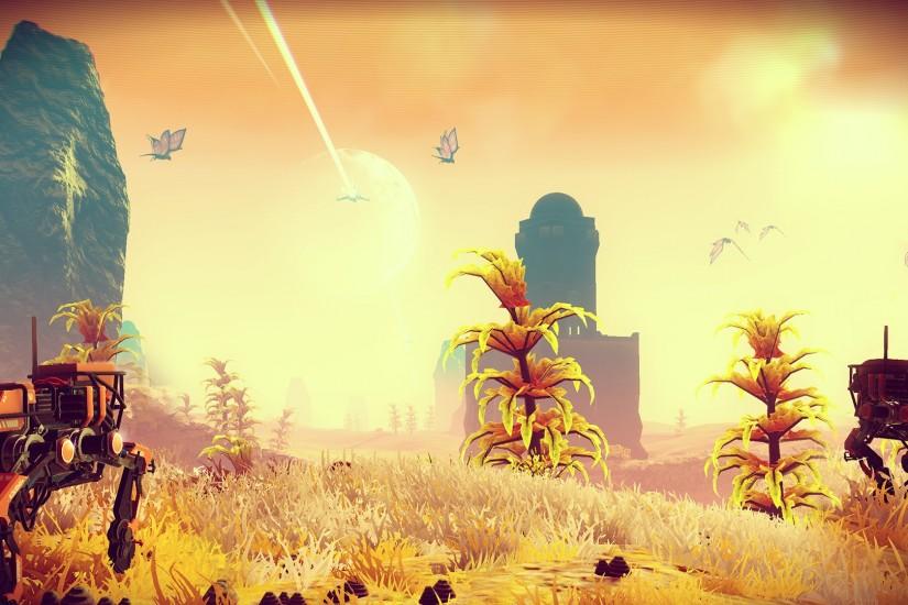 No Man's Sky plants and Sentinels