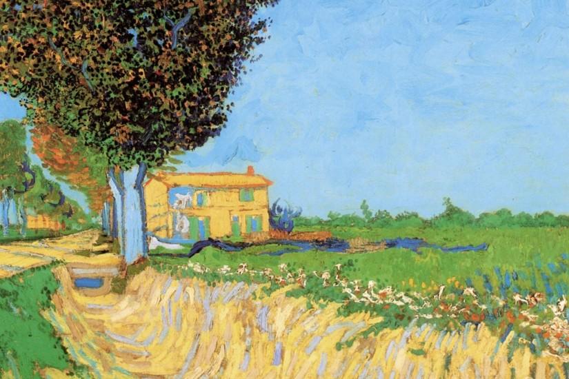 Painting of Vincent Van Gogh - A lane near arles