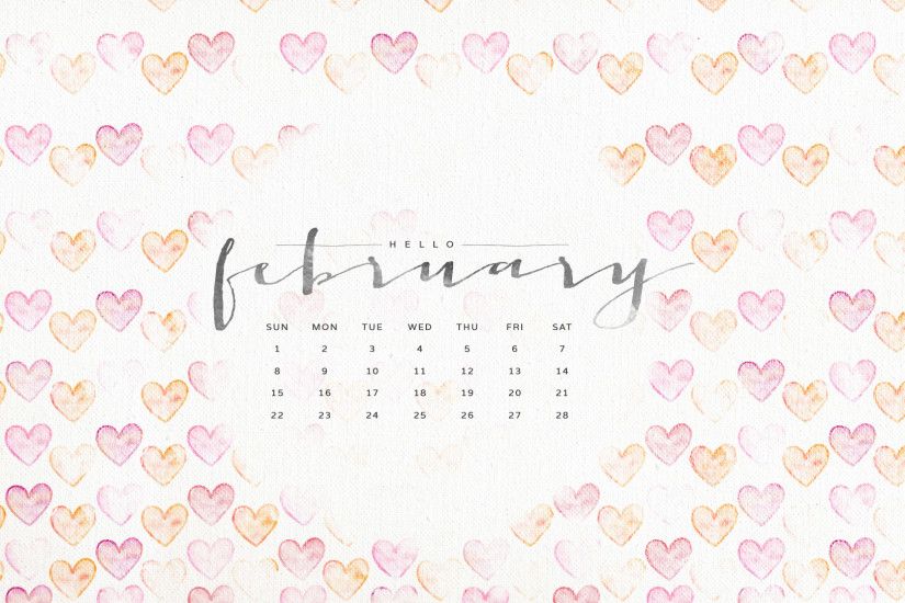 February calendar 2015 wallpaper