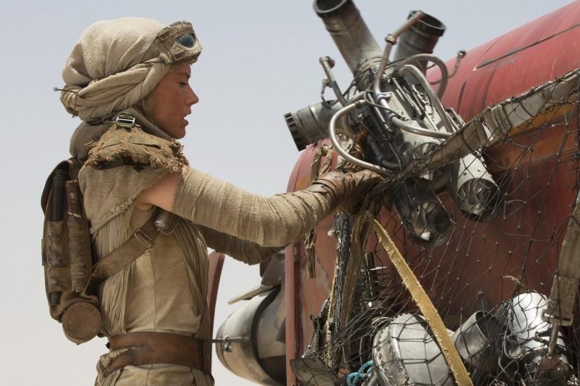 Rey in Star Wars: Episode VII - The Force Awakens Wallpaper