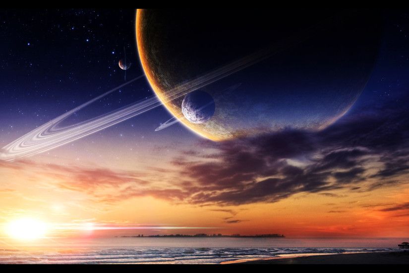 space, Artwork, Planet, Planetary Rings Wallpapers HD .