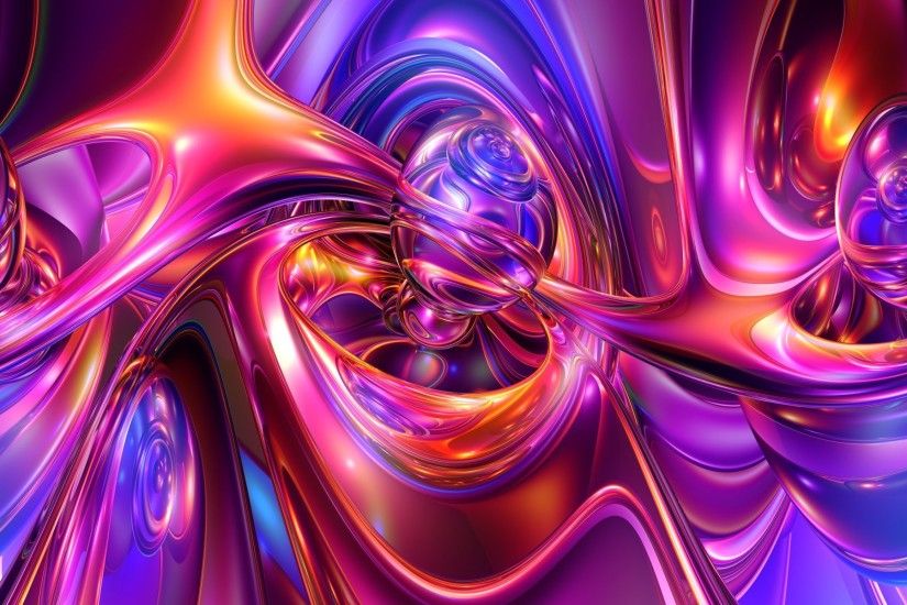Abstract - 3D Abstract Artistic Colorful Colors Pink Purple Swirl CGI  Digital Wallpaper