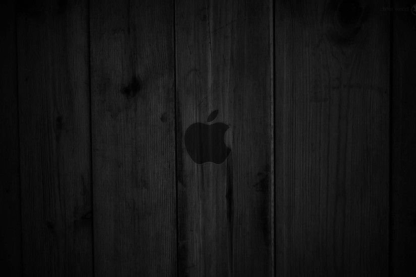 Computer Apple Logo Background Blacks Wood Woodens Panels