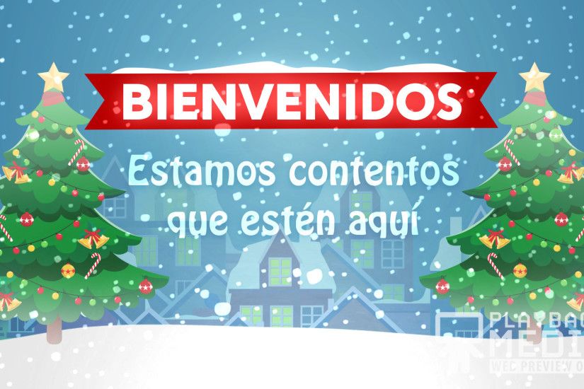 Christmas Village Welcome Still Background - Spanish Image