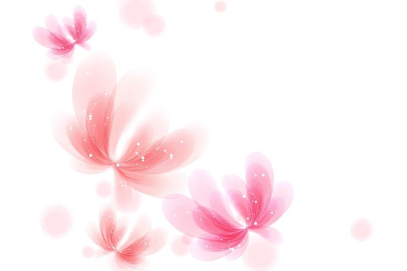 Pink Flower Frame On White Background Stock Images - Image: 8797474 ...