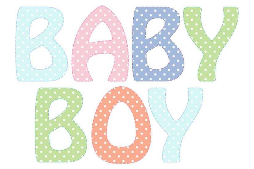 Baby Boy Text Clipart