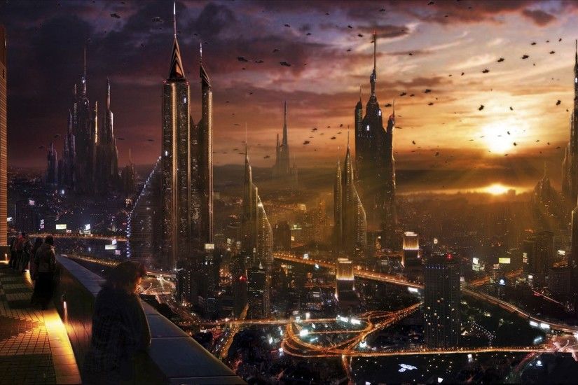 Wallpapers For > Futuristic City Wallpaper