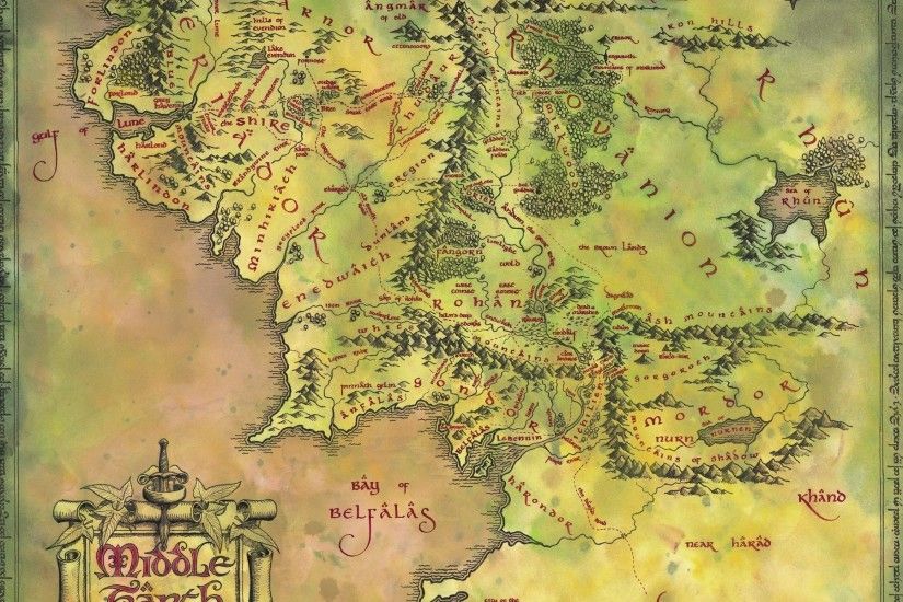 ... Download wallpaper map, Middle-earth, paper, Lord of the Rings .