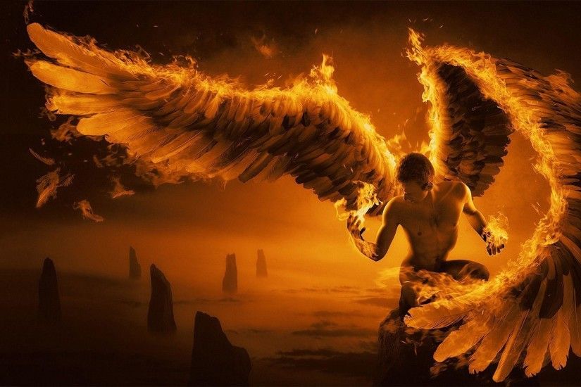 Download Fire Angel Man For Desktop Wallpaper Free By Warnerboutique.