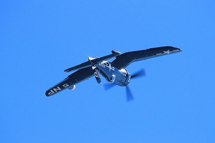 Aeroplane aircraft airplanes airshow Fighter North American F4U-4 Corsair  Flight Flying war wallpaper | 2048x1152 | 567976 | WallpaperUP