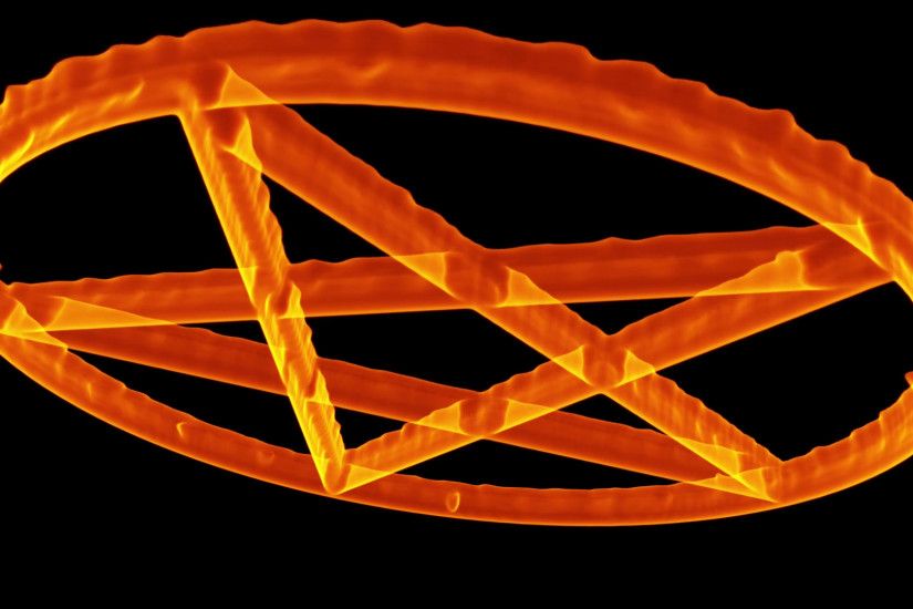 4K Pentagram on Fire Magic Symbol with Matte 3D Animation Motion Background  - VideoBlocks