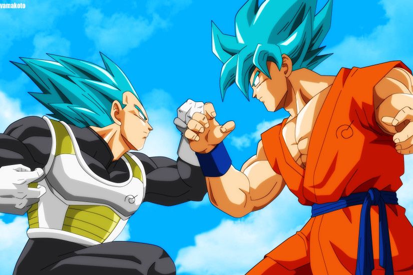 Anime - Dragon Ball Super Goku Vegeta (Dragon Ball) Super Saiyan Blue  Wallpaper