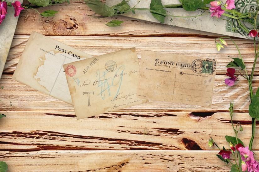 Rustic Tag - Wood Spring Post Antique Cards Vintage Old Postal Flowers  Rustic Flower Wallpaper Animated