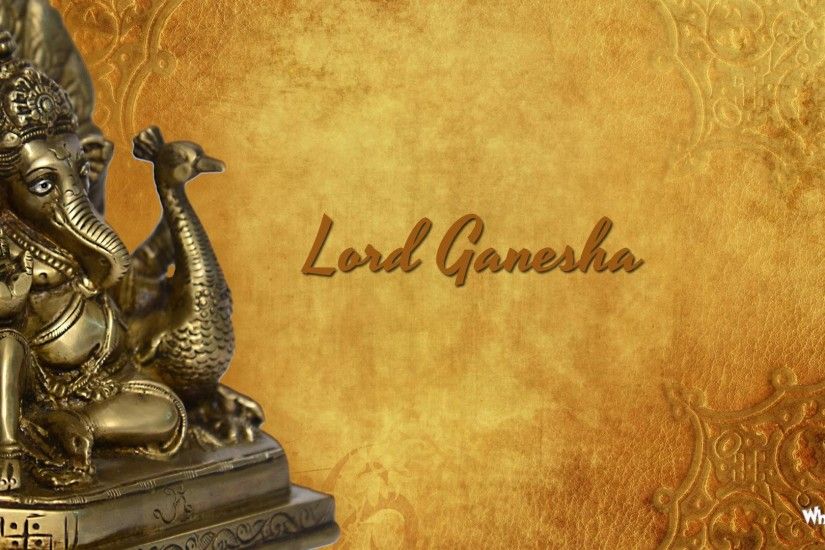 Lord Ganesha Statue With Yellow Background ...