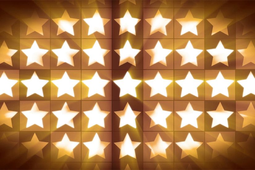 Golden music background with twinkling stars loop