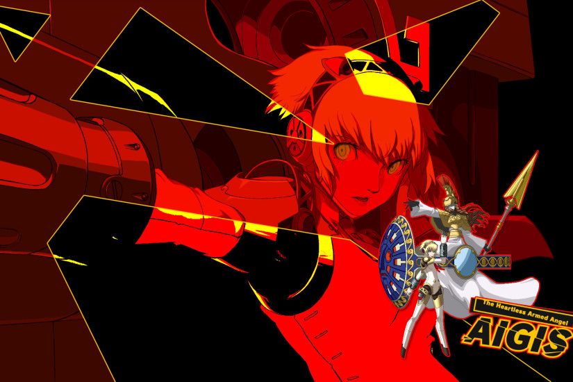 Aigis: Her fingers are GUNS, her eyes are SIGHTS!