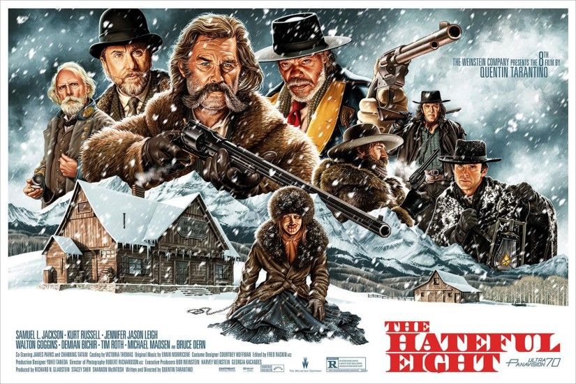 The Hateful Eight Retro Poster, A retro poster for 'The Hateful Eight'.