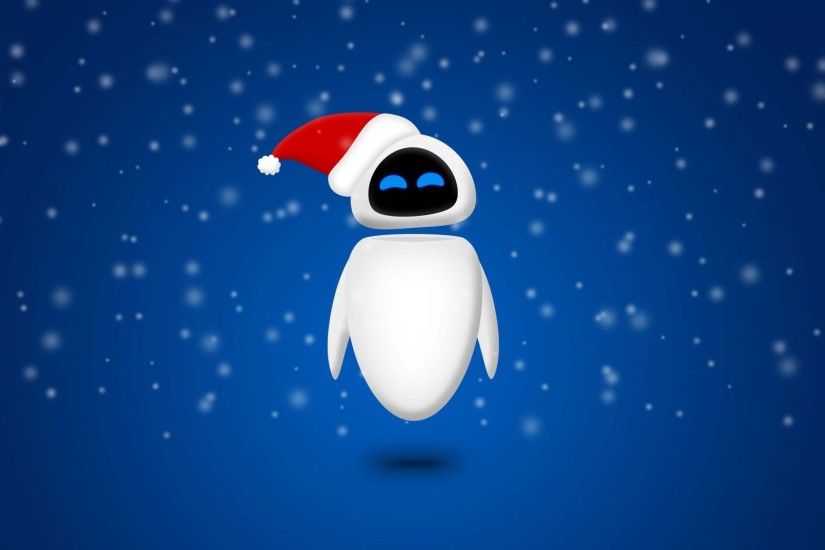Wall-e Eve With Christmas Cap | HD Cartoons Wallpaper Free Download ...
