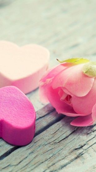 Heart Flower Tenderness Pink iPhone 6 wallpaper
