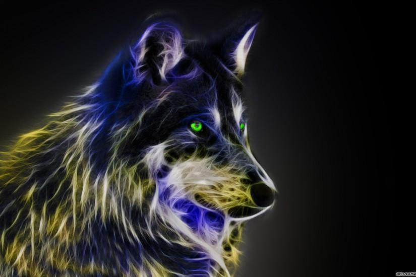 Cool Wolf Wallpaper Light Fractal wolfby michalius89