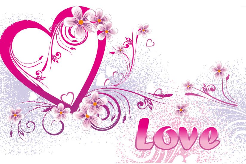 Love and pink heart wallpaper