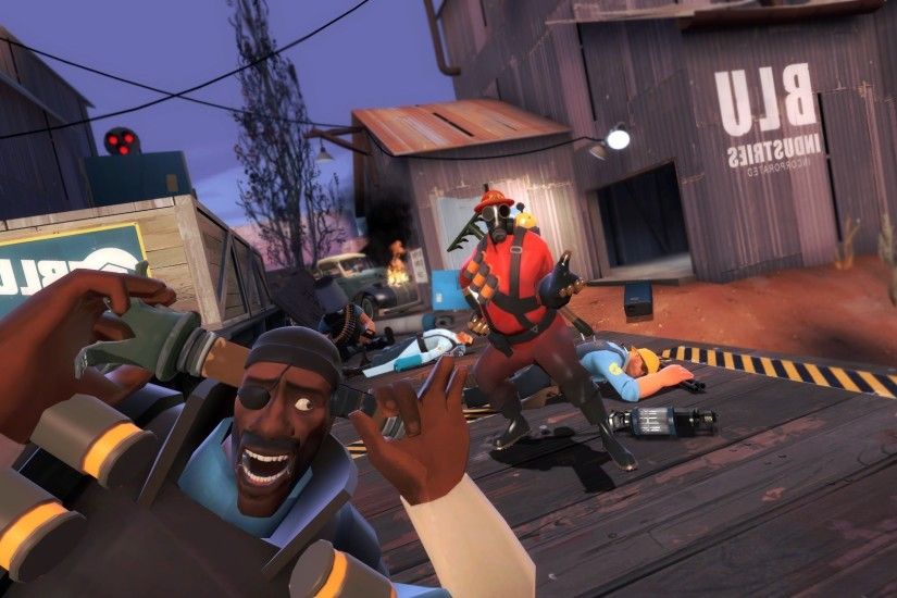 video Games, Team Fortress 2, Pyro (character), Engineer (character), Heavy  (charater), Medic Wallpaper HD