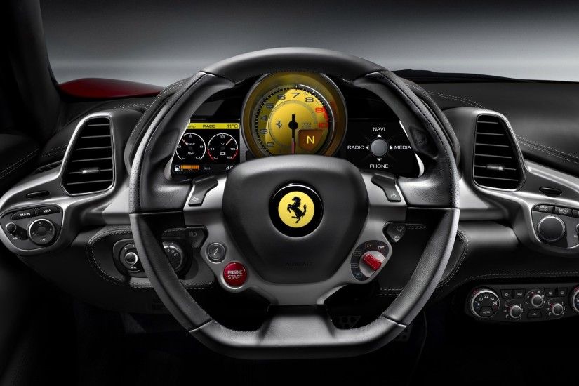 2010 Ferrari 458 Italia Steering Wheel Mac wallpaper