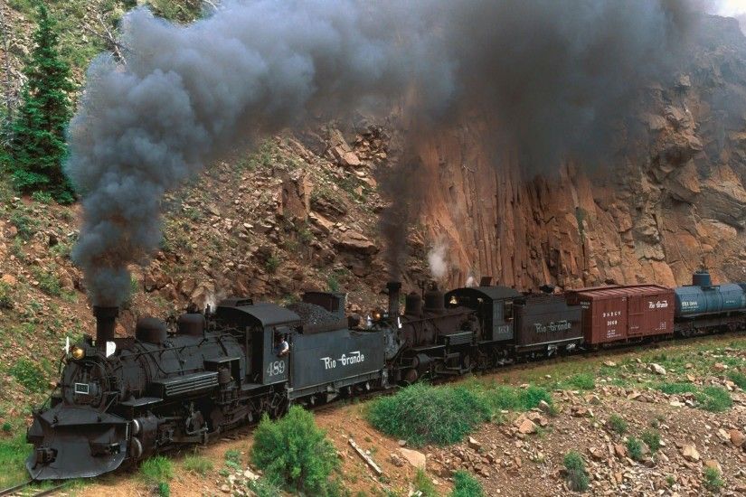train, Steam Locomotive, Cliff, Freight Train Wallpapers HD / Desktop and  Mobile Backgrounds