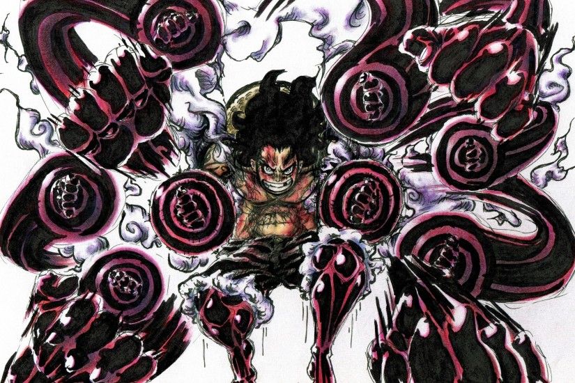 Wallpaper of Gear Fourth, Monkey D. Luffy, One Piece, Snake Man background  & HD image