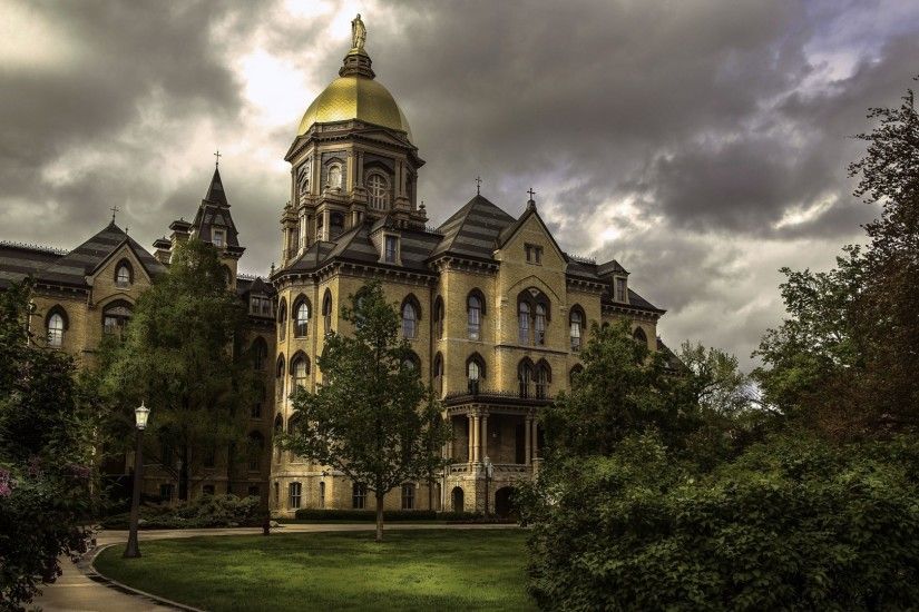 Classical Private University of Notre Dame, Indiana. USA Desktop wallpapers  1920x1080