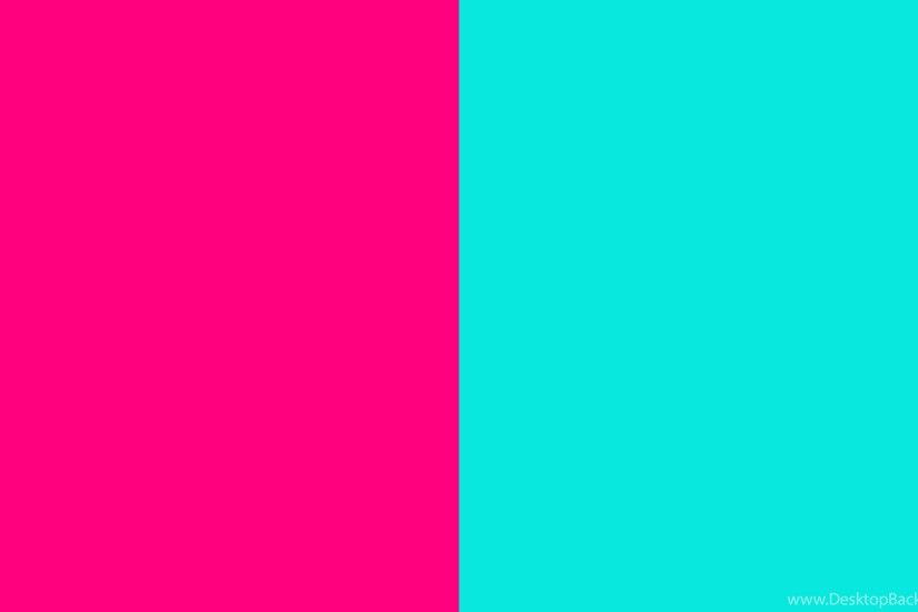 2560x1440 Bright Pink And Bright Turquoise Two Color Backgrounds