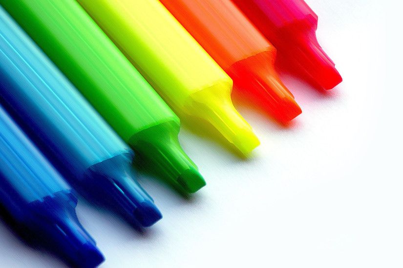 Colorful crayons wallpaper - Photography wallpapers - #20677