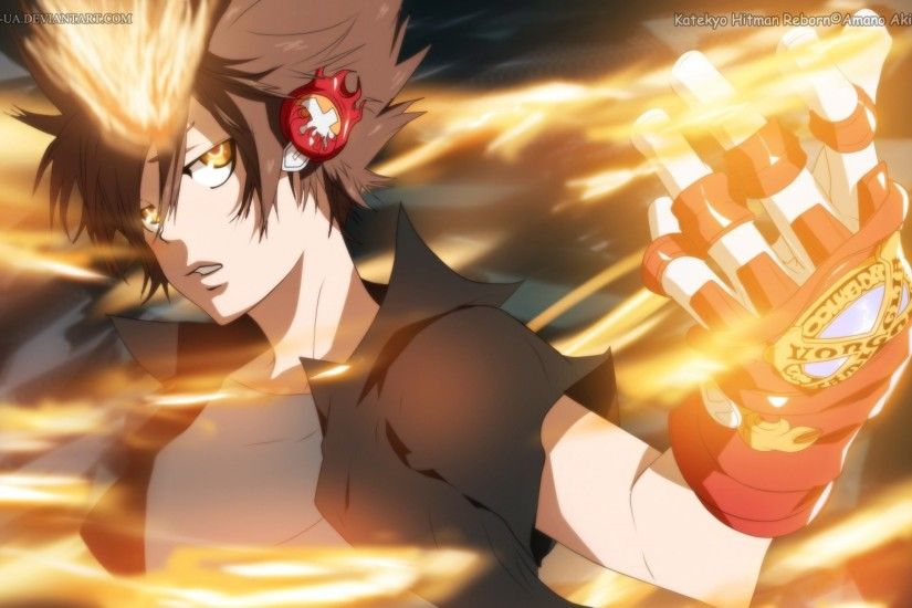 katekyo hitman reborn flames eyes gloves anime tsuna dying will flames  1500x1031 wallpaper Art HD Wallpaper