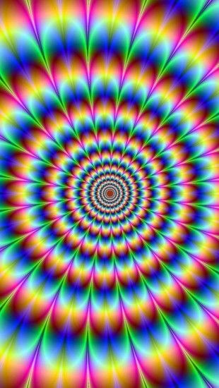 Bright psychedelic optical illusion pattern