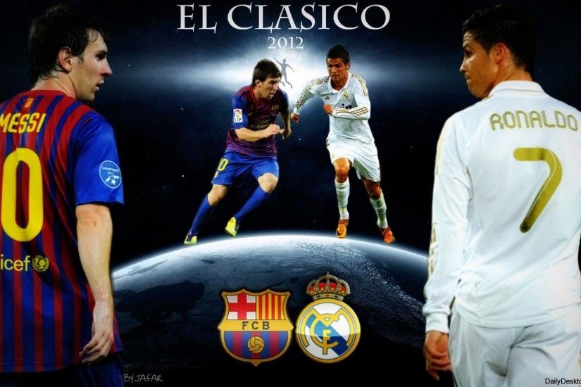 ... Lionel Messi v/s Cristiano Ronaldo wallpaper in AdobeÂ® Photoshop .