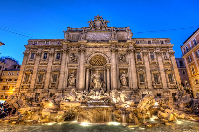 fontana di trevi - Italy Â· Widescreen WallpaperDesktop ...