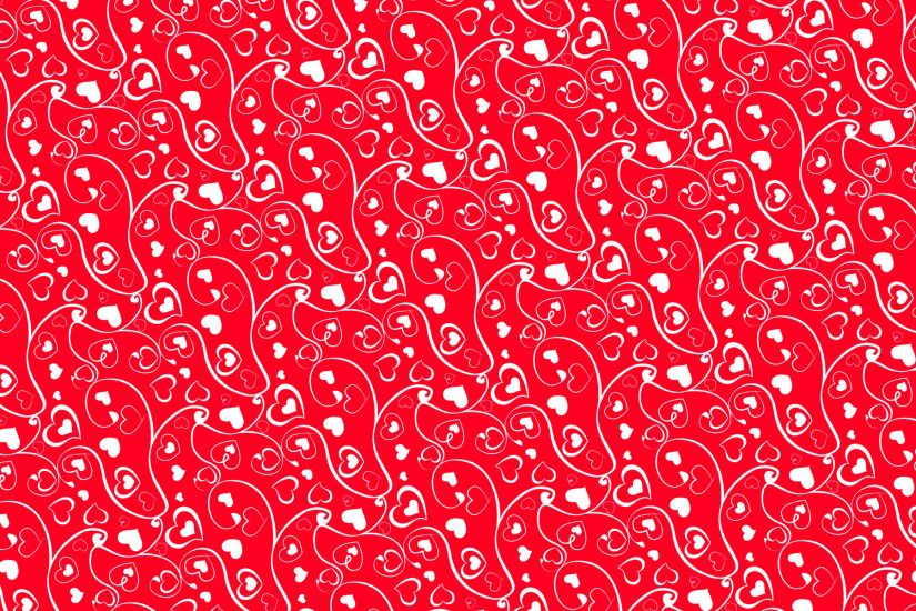 Red heart and swirl patterns backgrounds