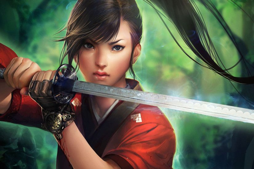 women, Sword, Fantasy Art Wallpapers HD / Desktop and Mobile Backgrounds