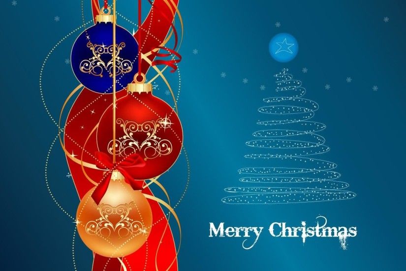 Light, blue, red, merry christmas ornaments backgrounds