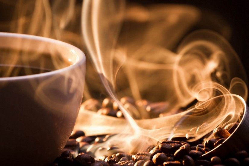 Coffee Beans Cup - wallpaper. ...