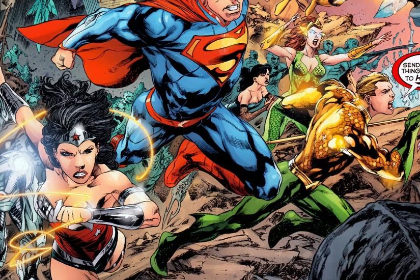 Justice League DC Wonder Woman Superman Aquaman wallpaper