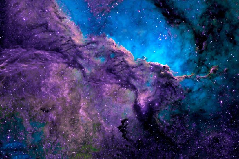 Space purple blue nebula