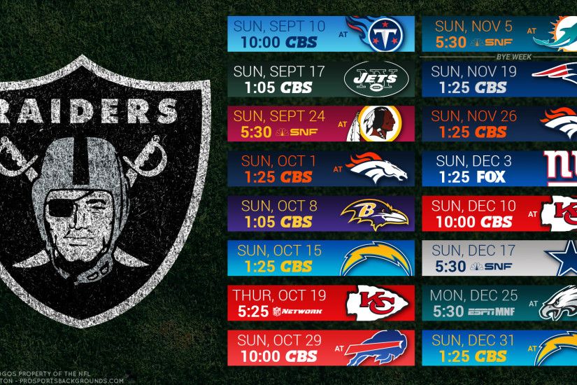 Oakland Raiders 2017 schedule turf football logo wallpaper free pc desktop  computer ...
