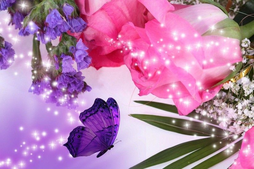 Pink And Purple Flower Backgrounds wallpaper - 1302848